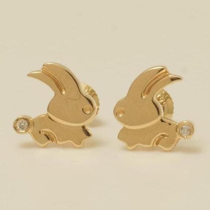 Kids Bunny Diamond Earrings