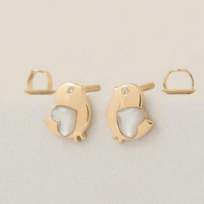 Kids Bird Diamond Earrings