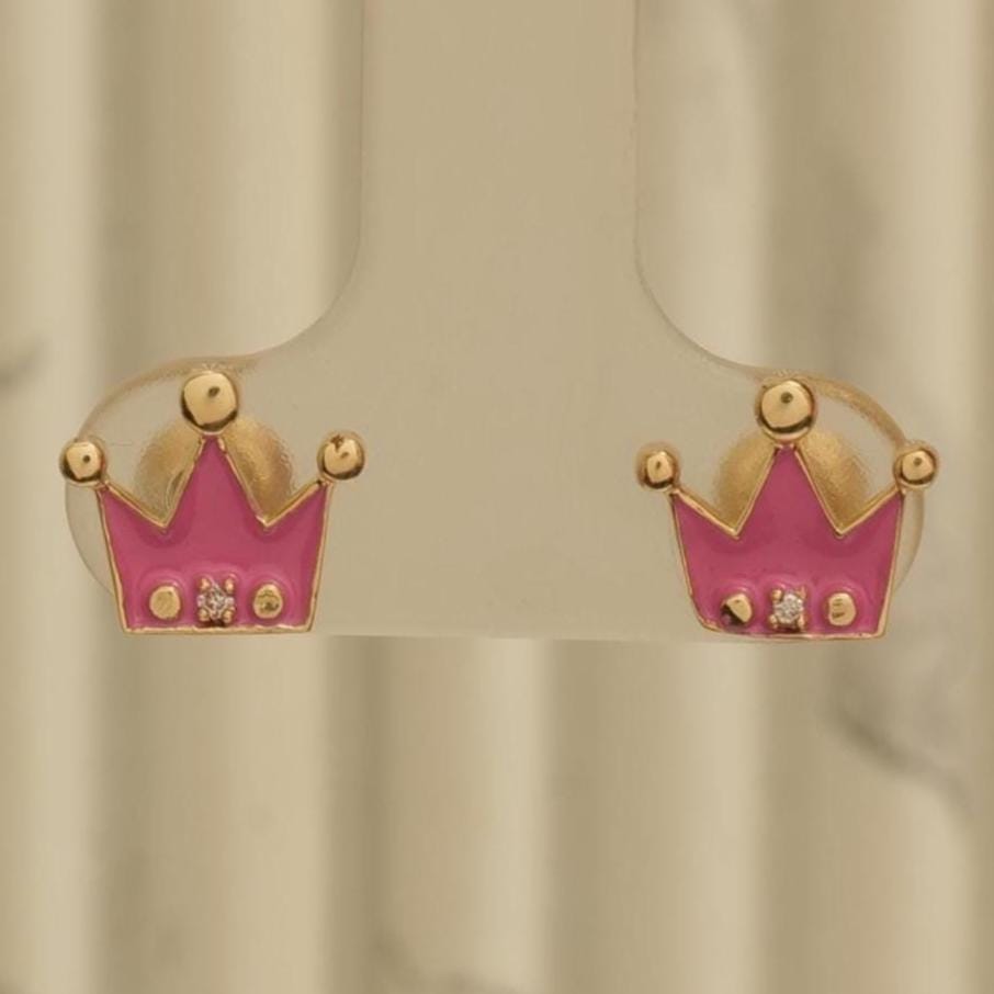 Diamond Crown Kids Earrings