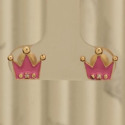 Diamond Crown Kids Earrings