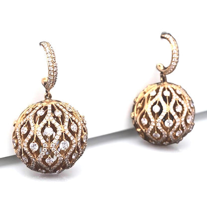 Orb Diamond Drop Earrings