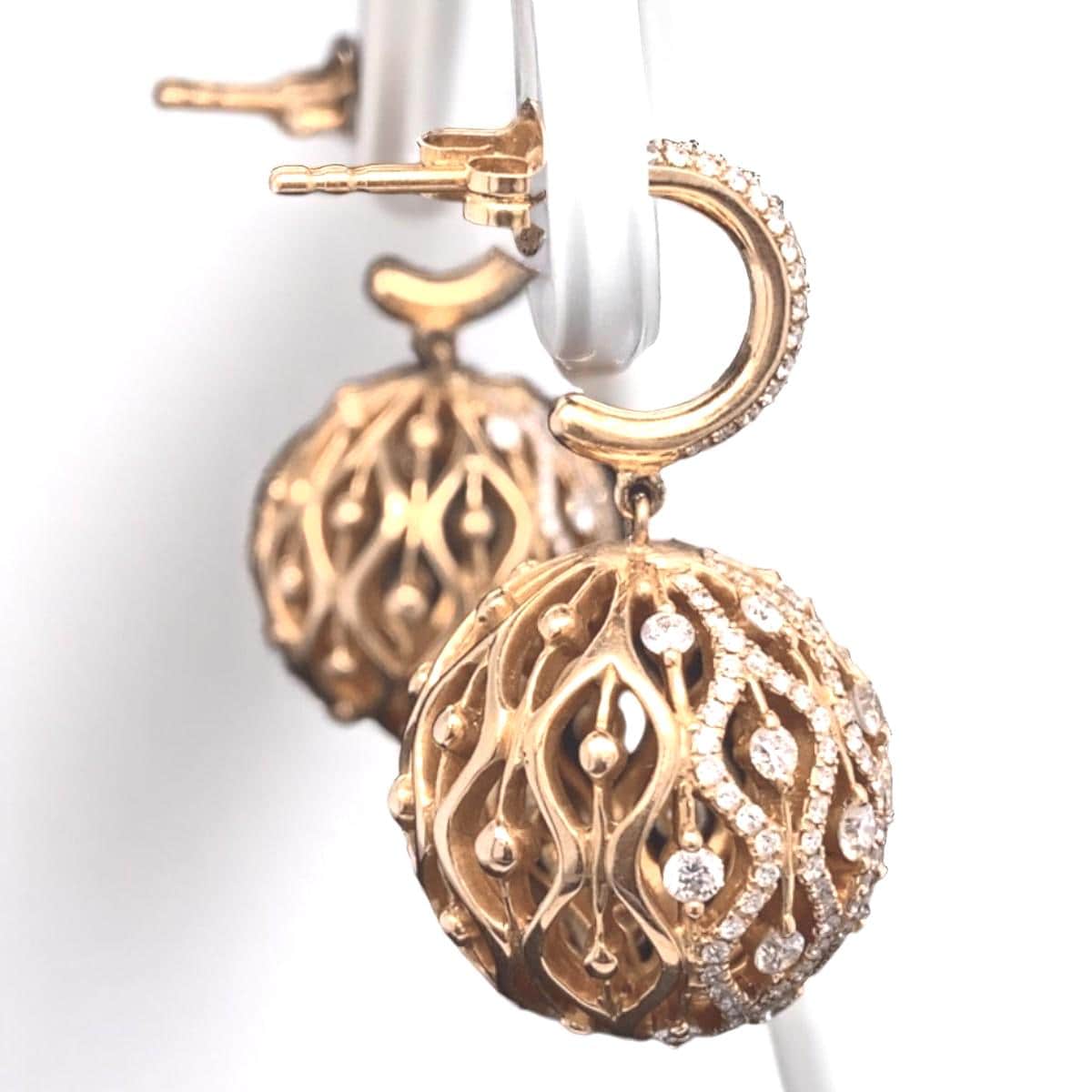 Orb Diamond Drop Earrings