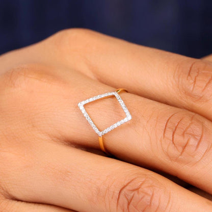 Rhombus Diamond Ring