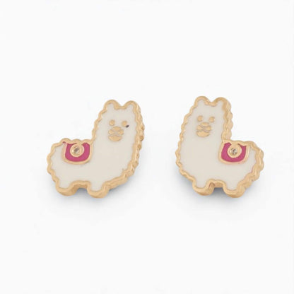 Kids Llama Diamond Earrings