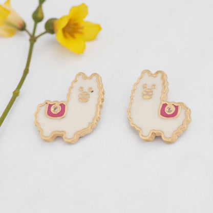 Kids Llama Diamond Earrings