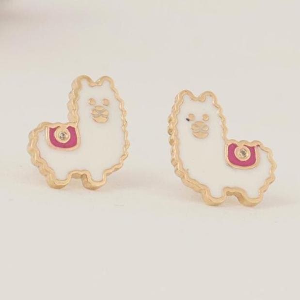 Kids Llama Diamond Earrings