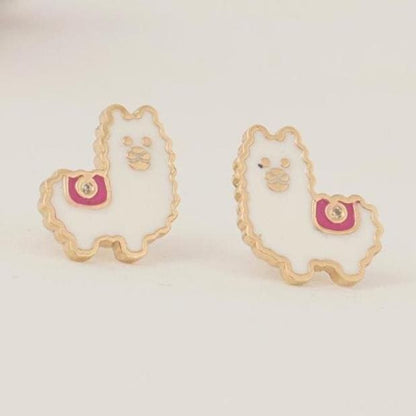Kids Llama Diamond Earrings