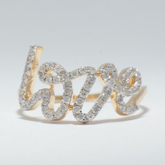 Natural Diamond Love Ring