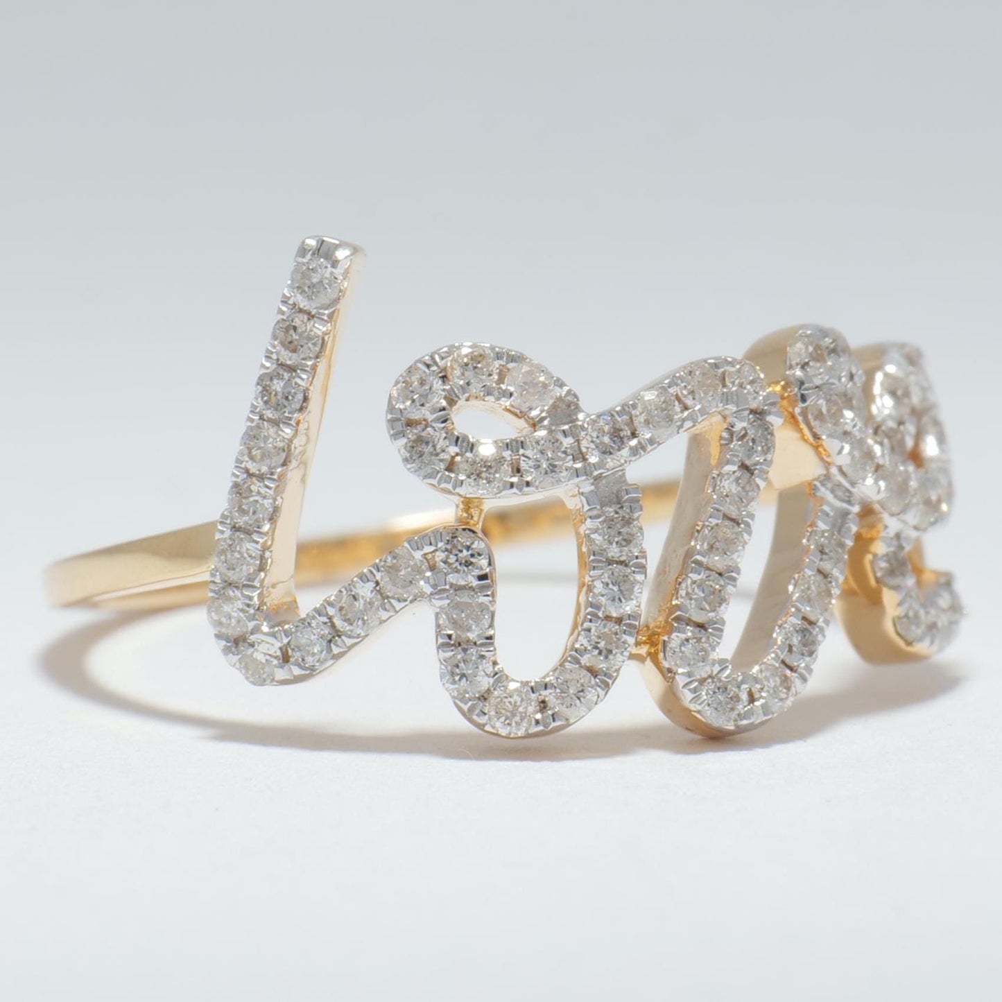Natural Diamond Love Ring