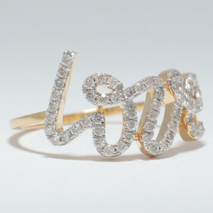 Natural Diamond Love Ring