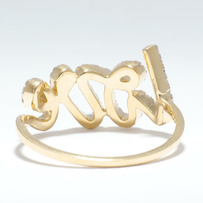 Natural Diamond Love Ring