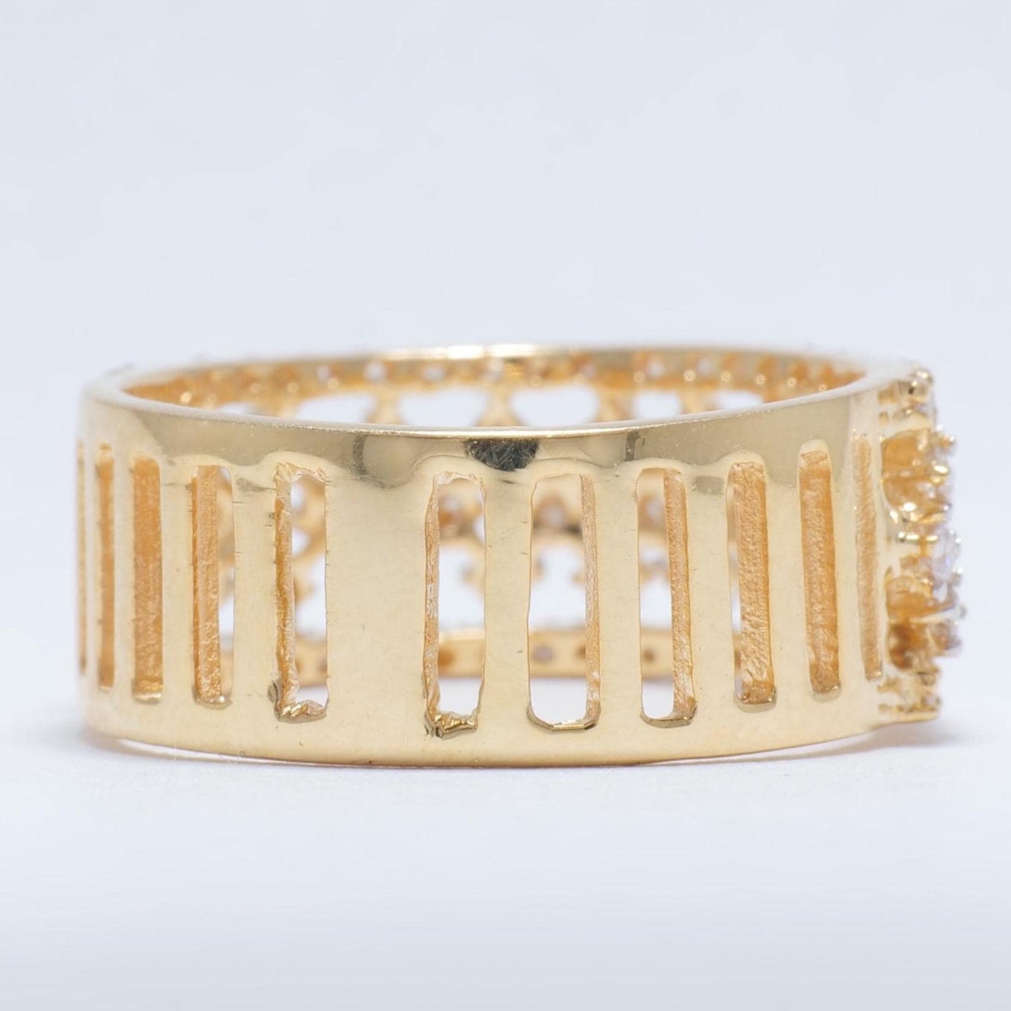 Wide Natural Diamond Band Ring