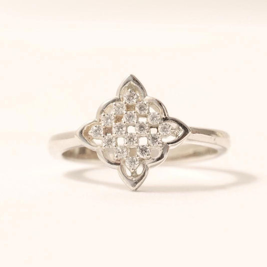 Diamond Snowflake Gold Ring