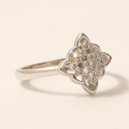 Diamond Snowflake Gold Ring