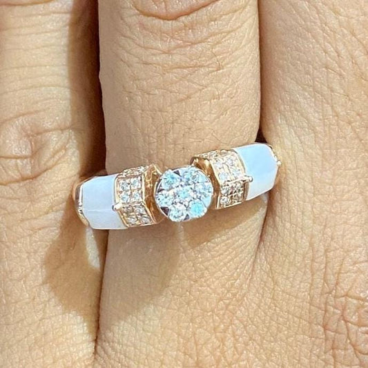 Mother of Pearl Diamond Ring