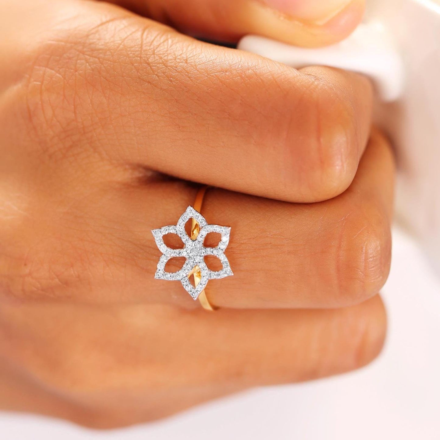 Flower Diamond Ring