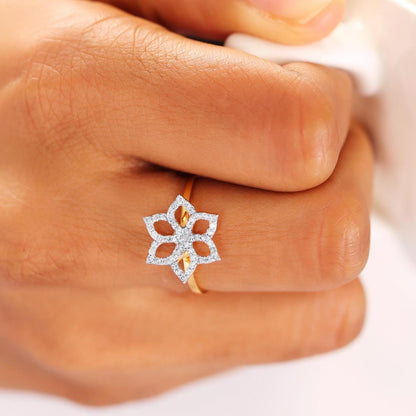 Flower Diamond Ring