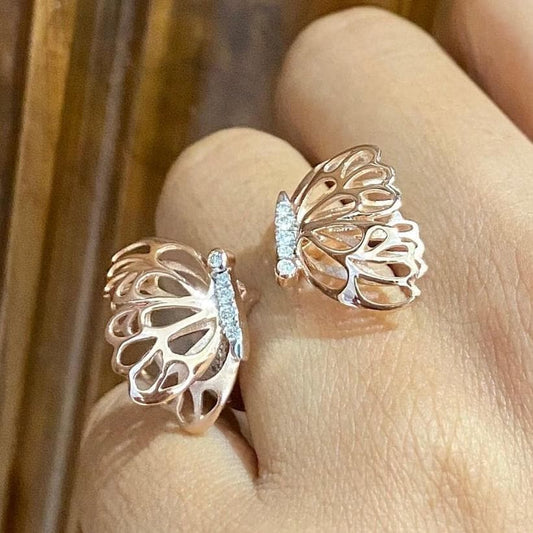 Butterfly Natural Diamond Ring
