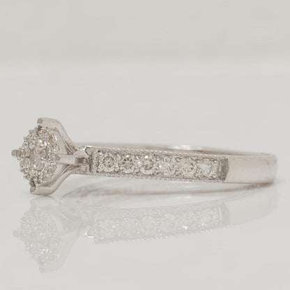 Vintage Natural Diamond Halo Ring