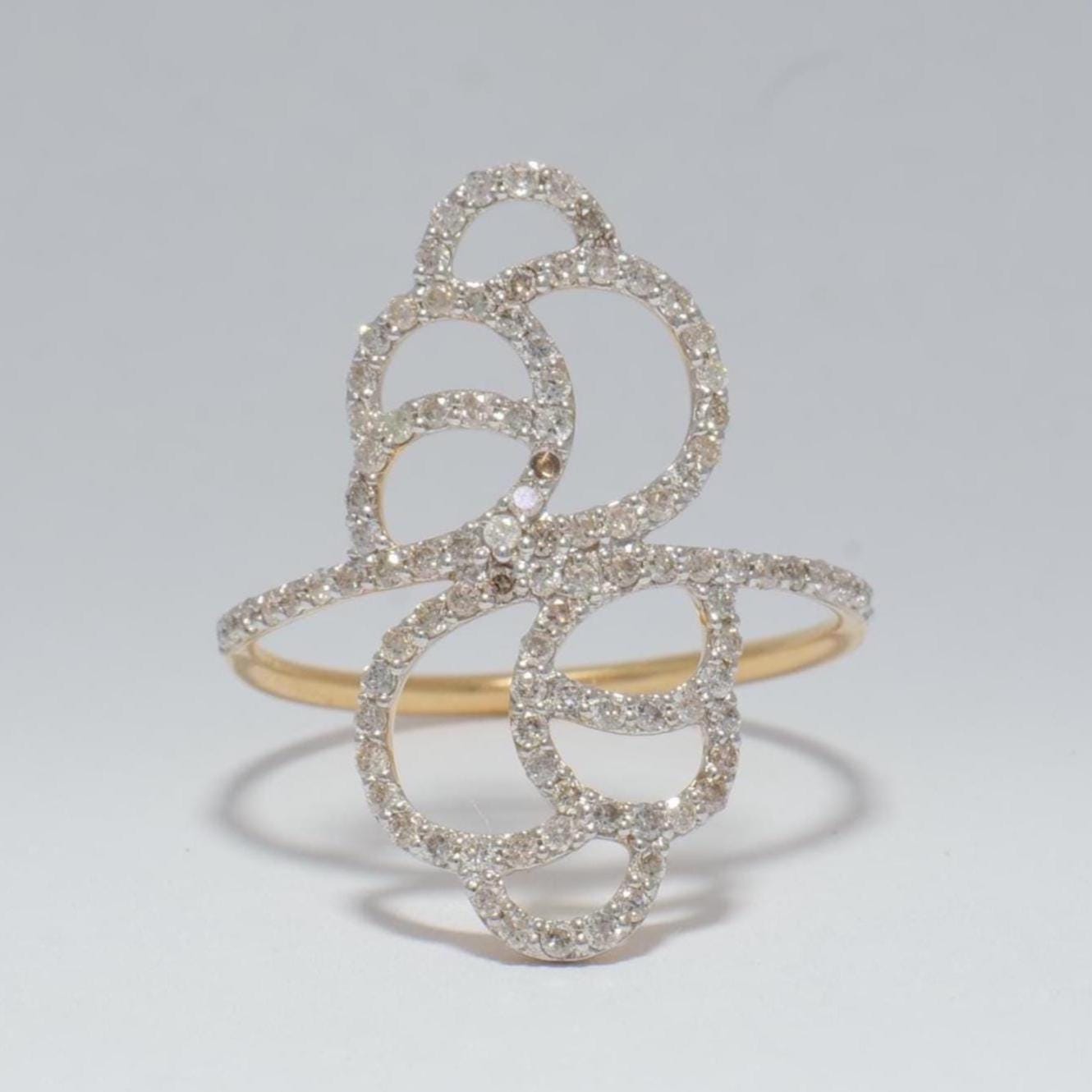 Floral Natural Diamond Ring