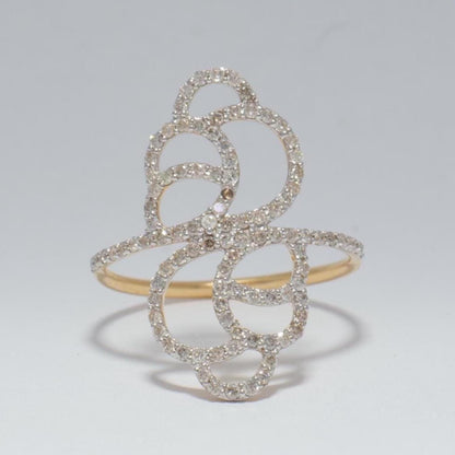 Floral Natural Diamond Ring