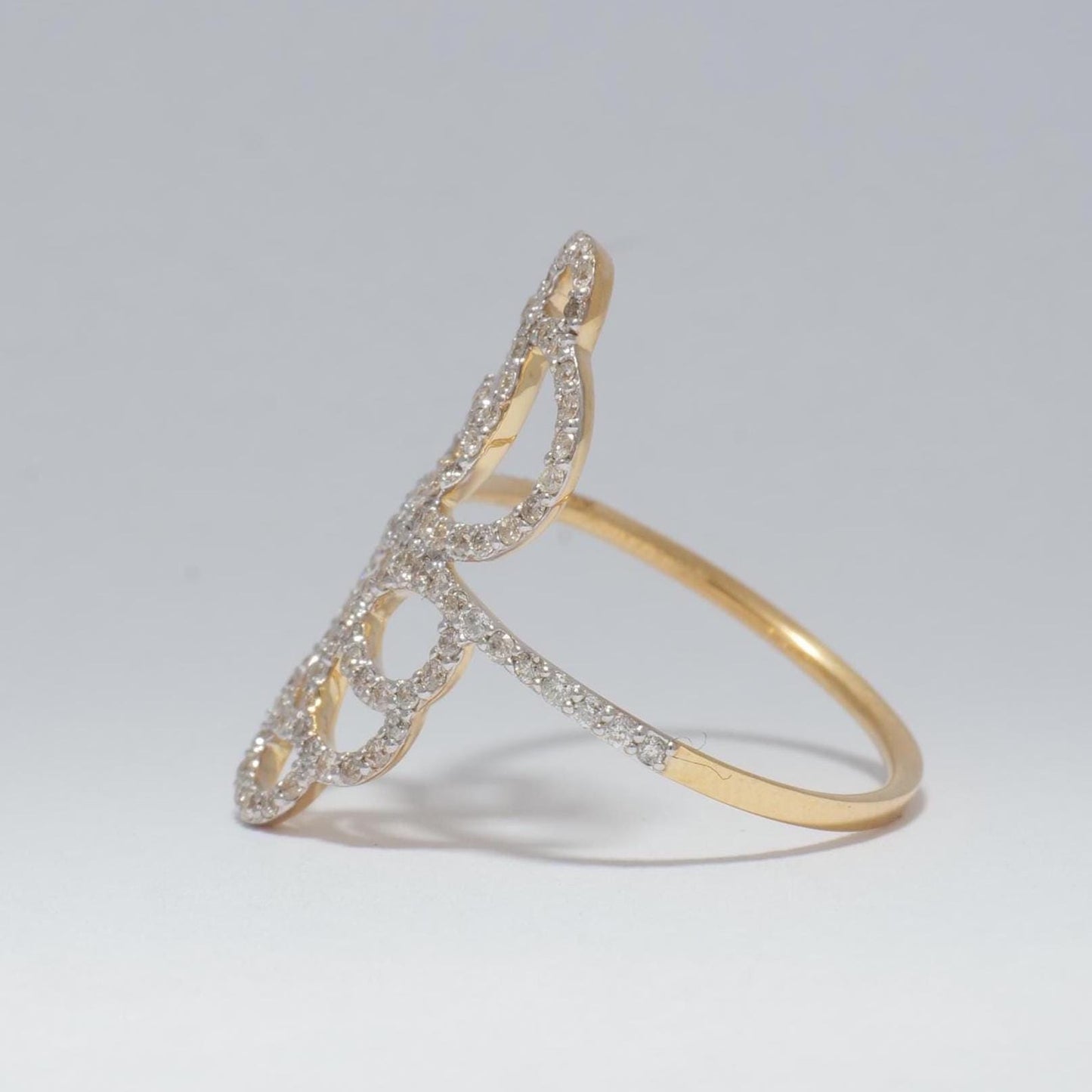 Floral Natural Diamond Ring