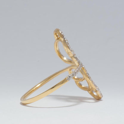 Floral Natural Diamond Ring