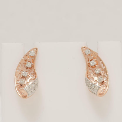 Floral Natural Diamond Studs
