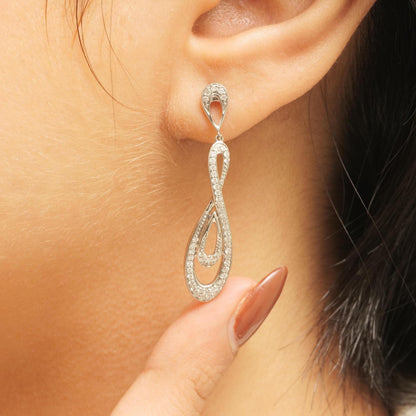 Diamond Infinity Dangle Earrings