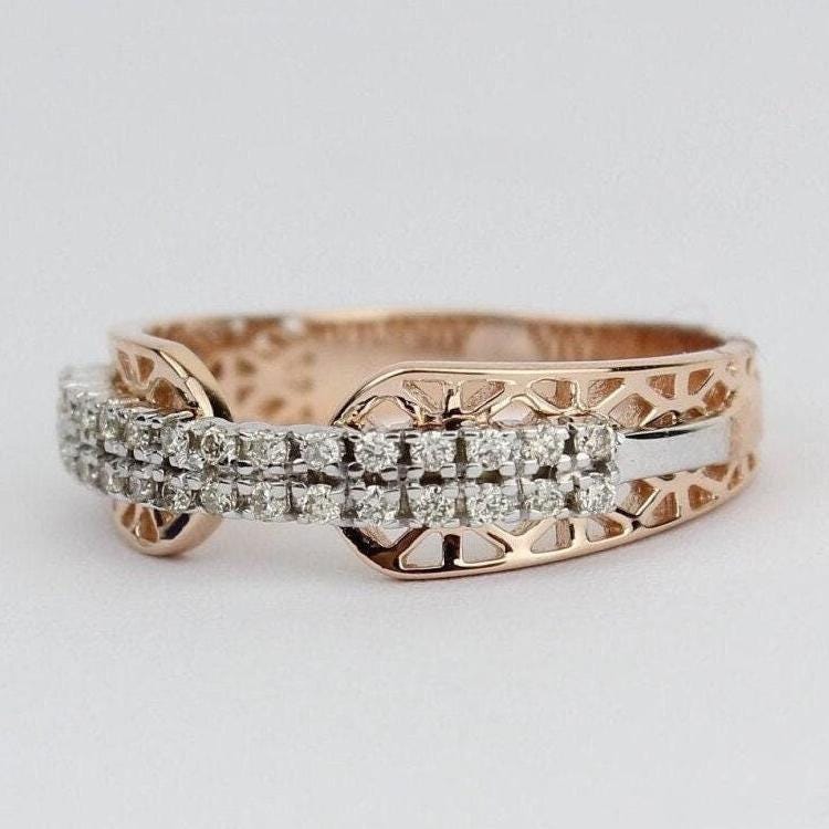 Filigree Diamond Band Ring