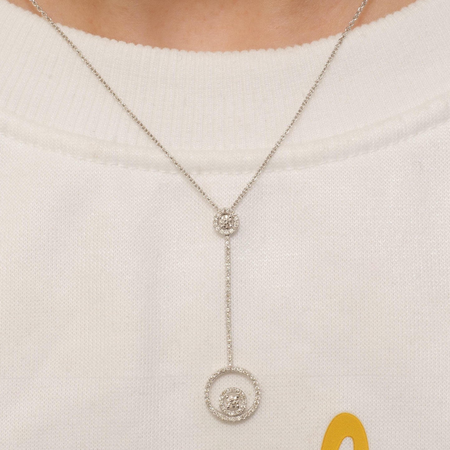 Circle Drop Diamond Pendant