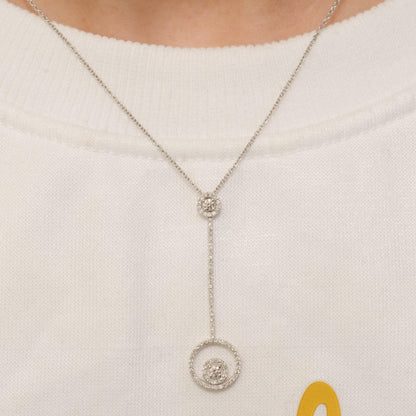 Circle Drop Diamond Pendant
