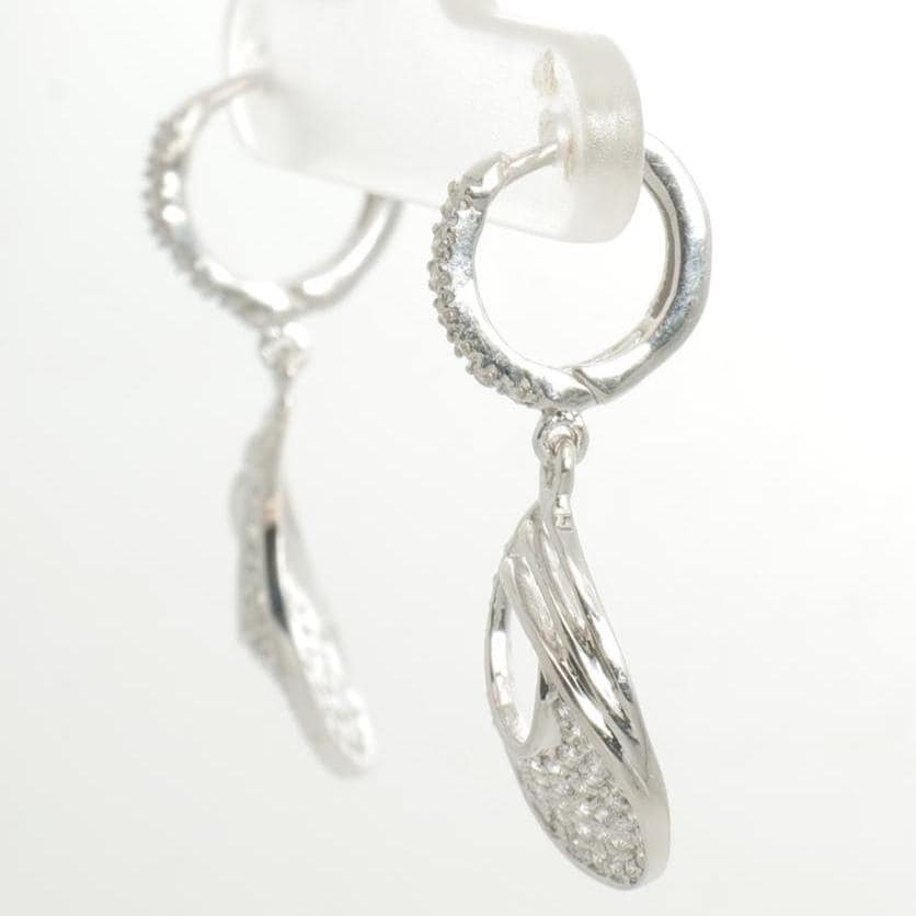 Oval Drop Diamond Dangle Earrings