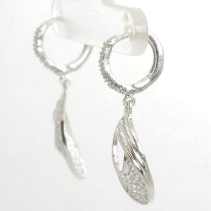 Oval Drop Diamond Dangle Earrings