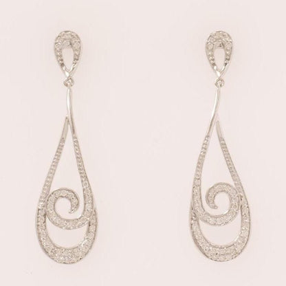Teardrop Dangle Diamond Earrings