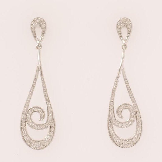 Teardrop Dangle Diamond Earrings