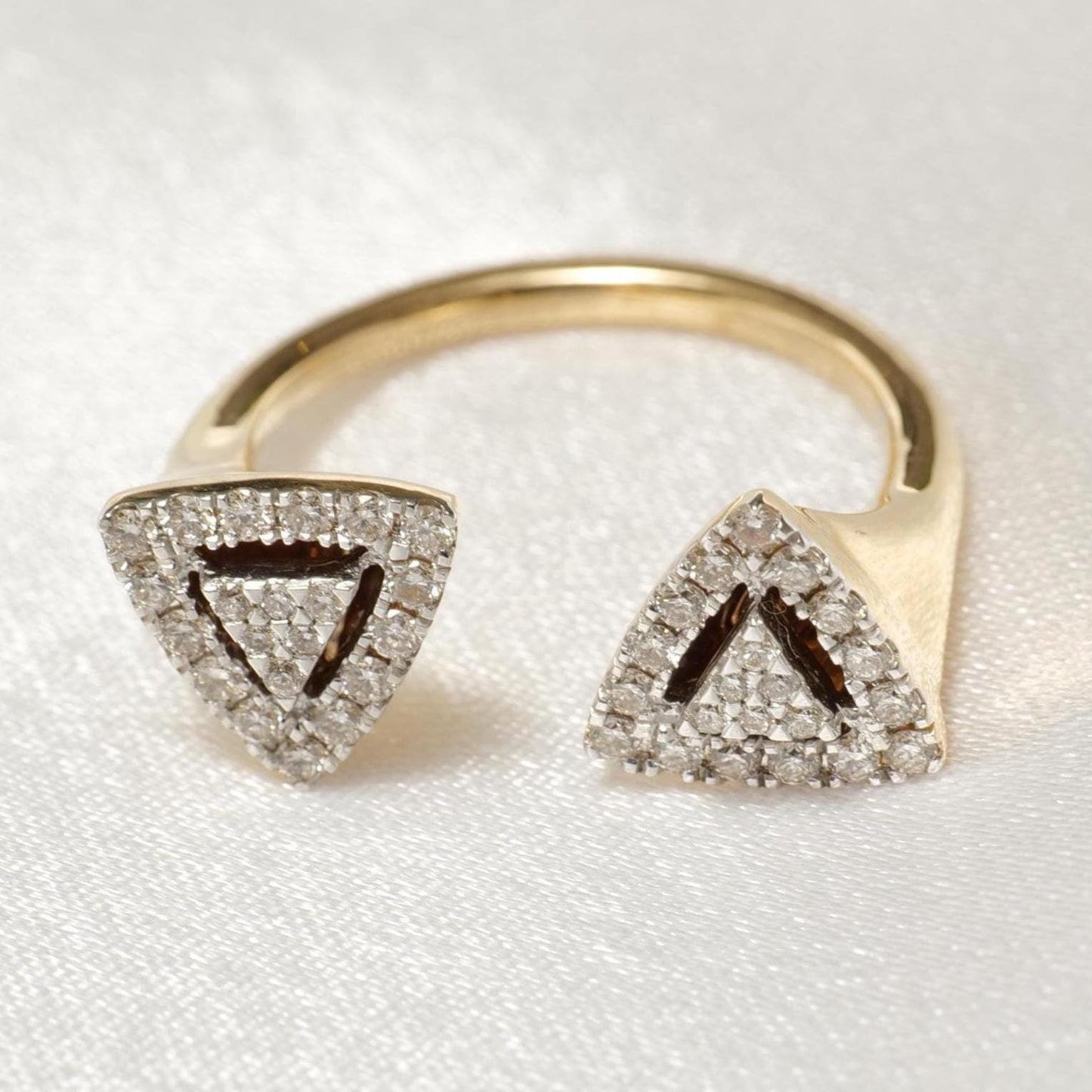Halo Triangle Diamond Ring