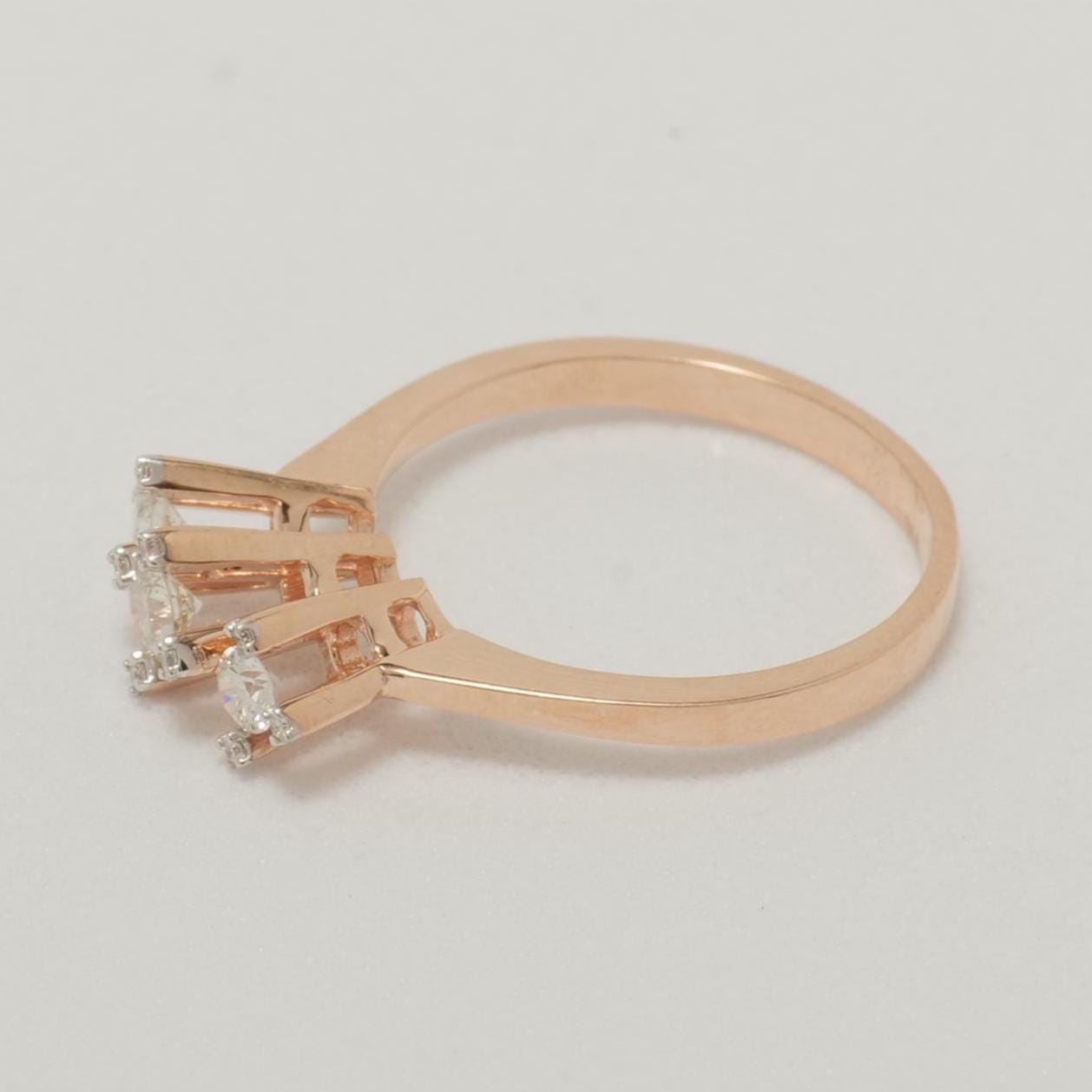 Three Stone Natural Diamond Wedding Ring