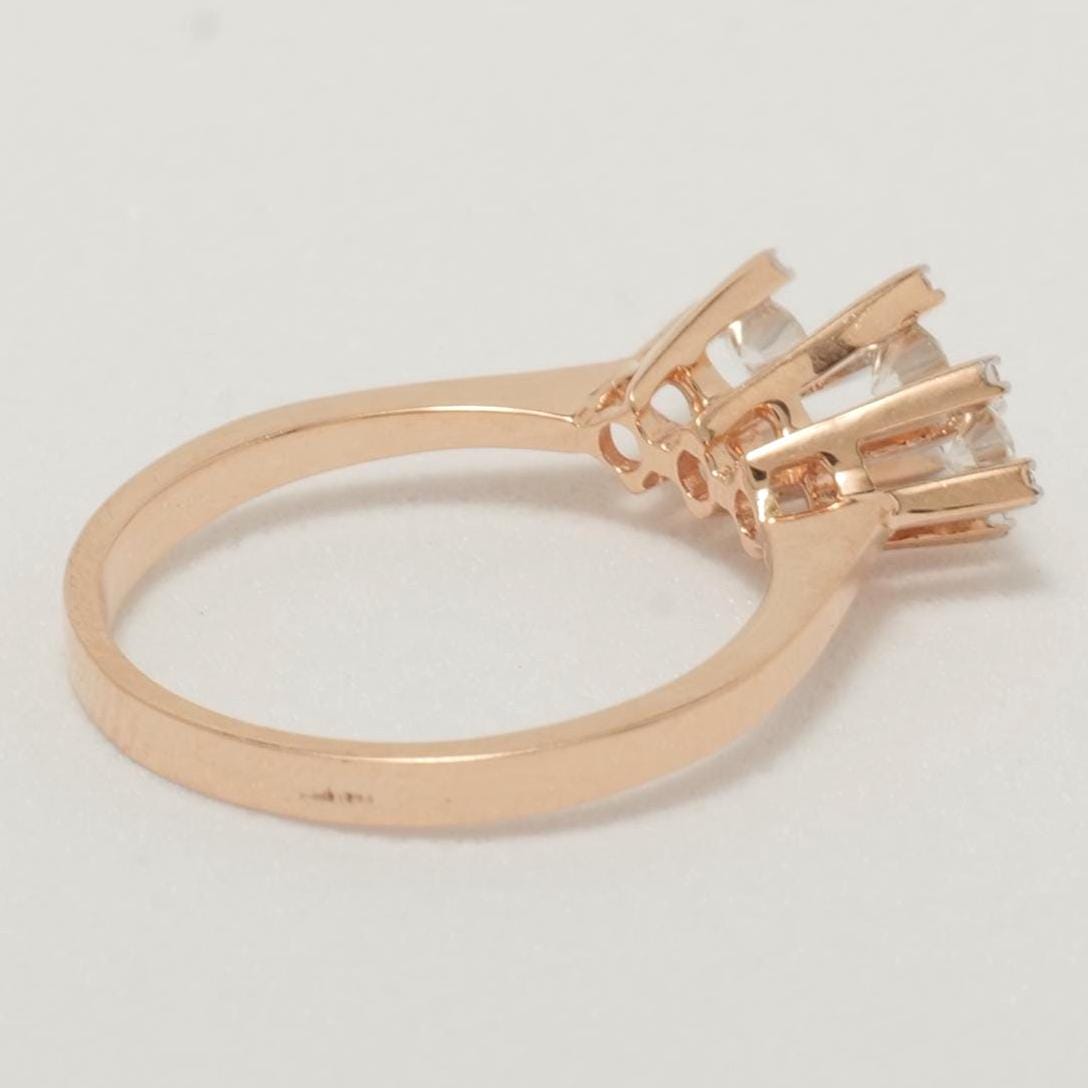 Three Stone Natural Diamond Wedding Ring