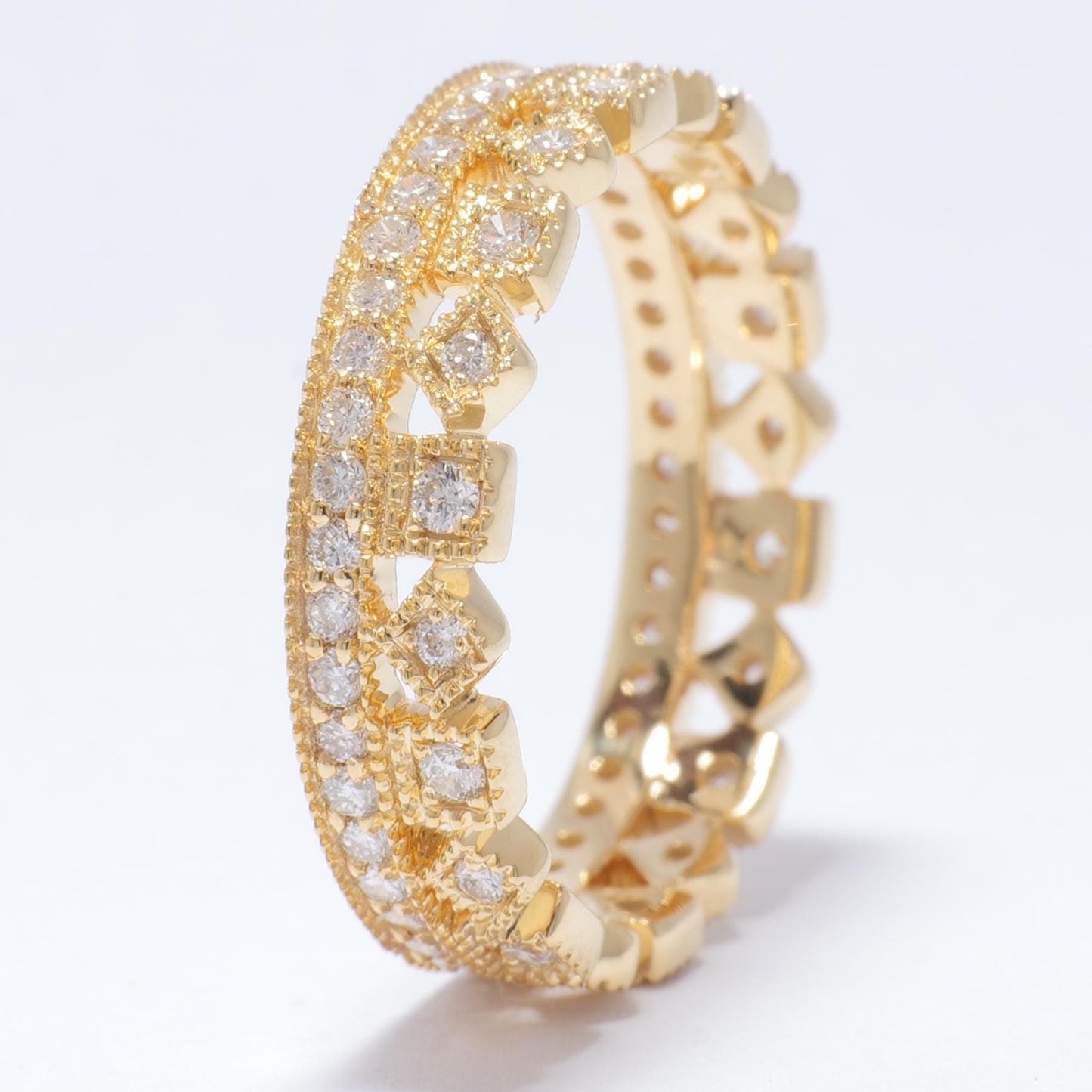 Crown Natural Diamond Eternity Band Ring