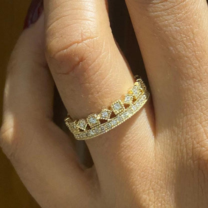Crown Natural Diamond Eternity Band Ring