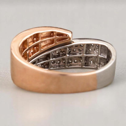 Wrap Natural Diamond Open Cuff Band Ring