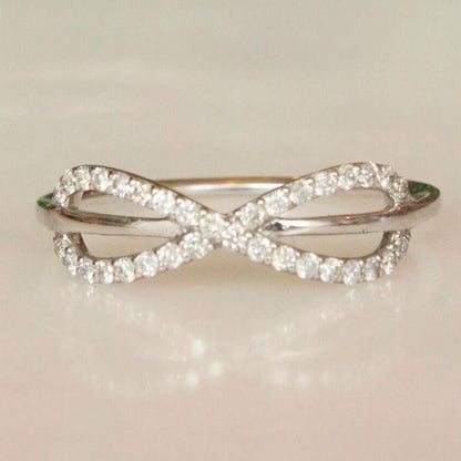 Criss Cross Infinity Diamond Ring