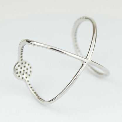 Double Band Circle Diamond Ring