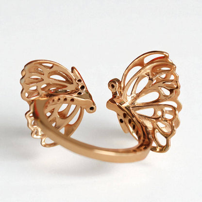 Butterfly Natural Diamond Ring