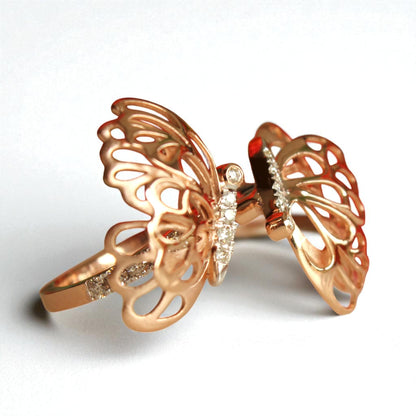 Butterfly Natural Diamond Ring