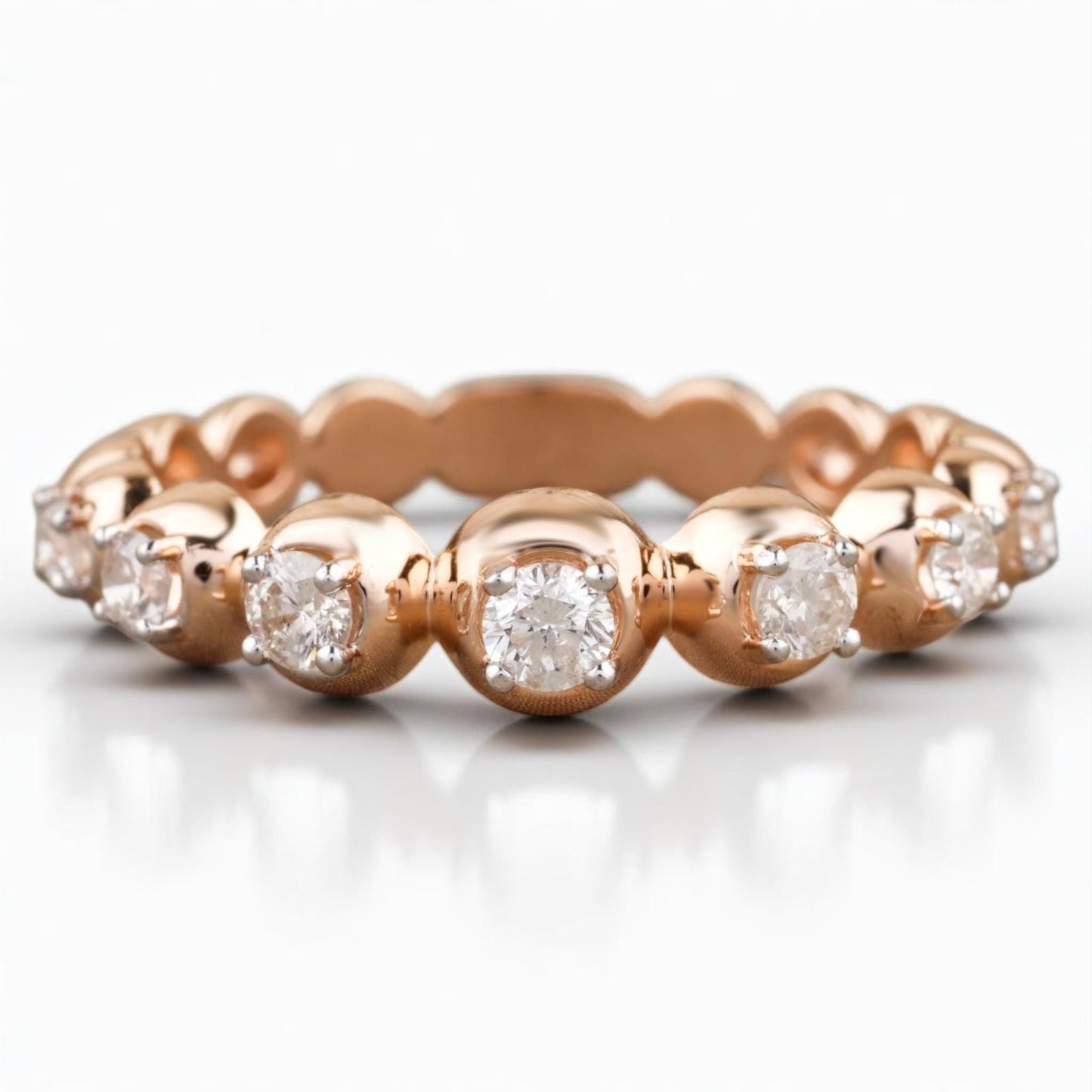 Bubble Natural Diamond Eternity Band Ring