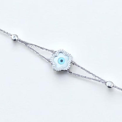 Evil Eye Natural Diamond Bracelet