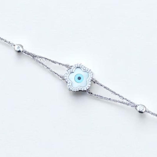Evil Eye Natural Diamond Bracelet