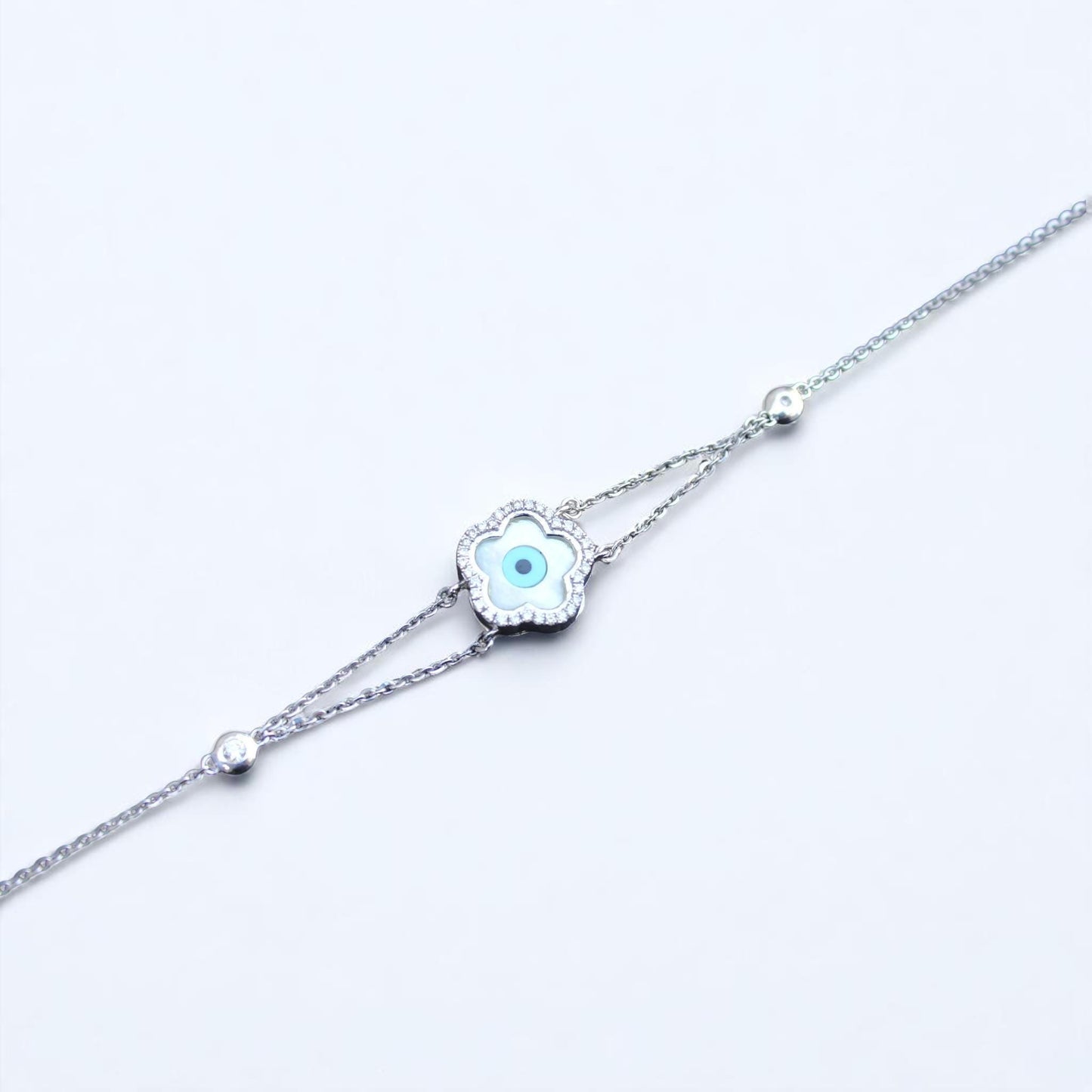 Evil Eye Natural Diamond Bracelet